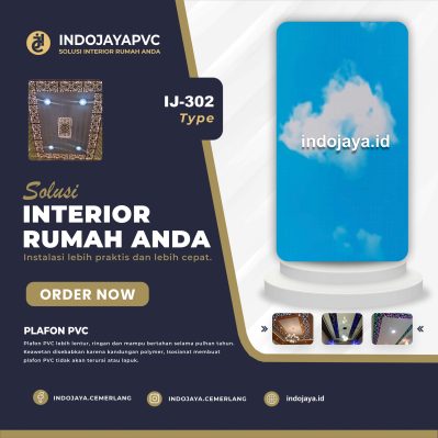 produk plafon pvc biru langit